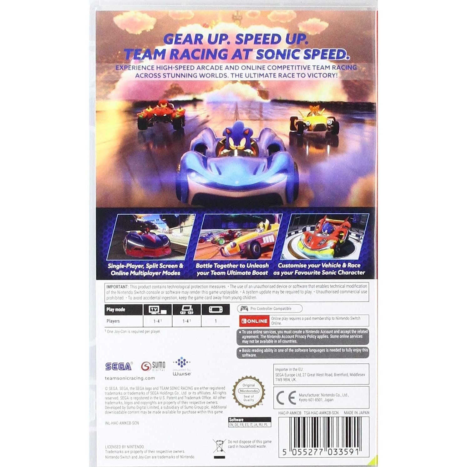 Buy Nintendo,Team Sonic Racing (Nintendo Switch) - Gadcet UK | UK | London | Scotland | Wales| Near Me | Cheap | Pay In 3 | Video Game Software